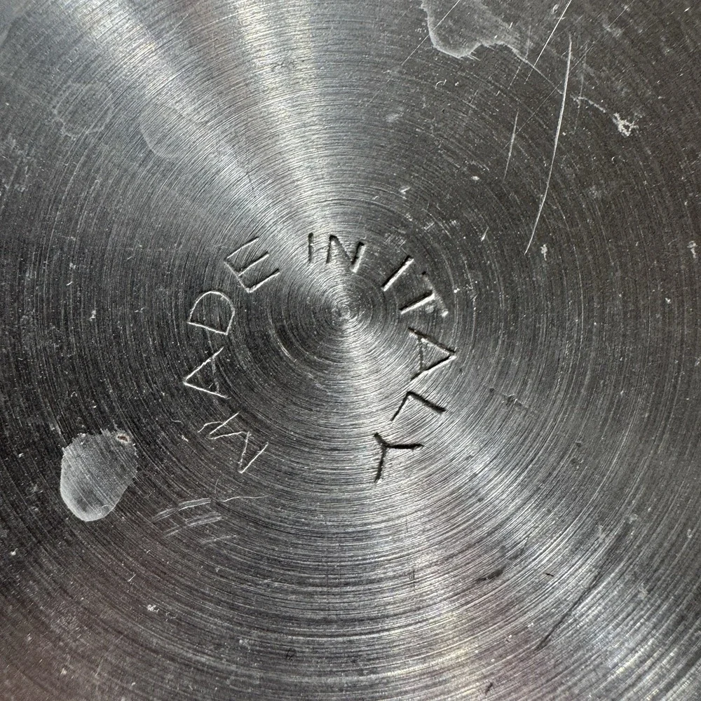 Vintage Ice Bucket Covered Bowl Italian‎ Hammered Aluminum